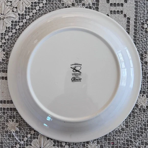 Gibson Salad Plates Palm Court Vintage Stoneware (Set of 2) 7-3/4” - Picture 2 of 6